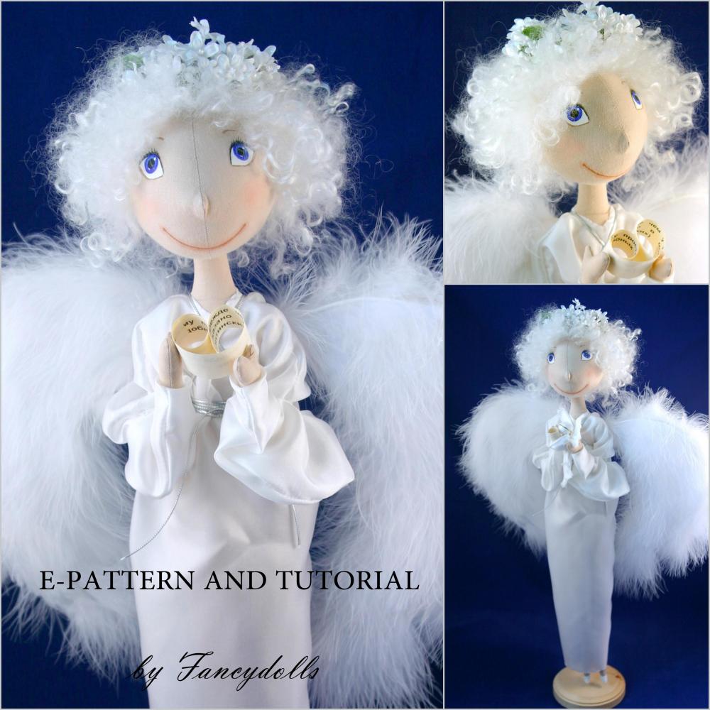 Cloth Doll Sewing Pattern & Tutorial Angel PDF DIY