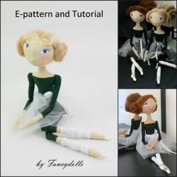 Cloth Doll Sewing Pattern & Tutorial Little Ballerina PDF DIY
